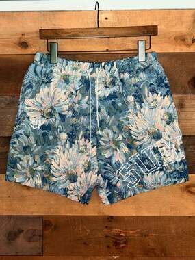 SUMWON Floral Jacquard Tapestry Shorts Blue 0562